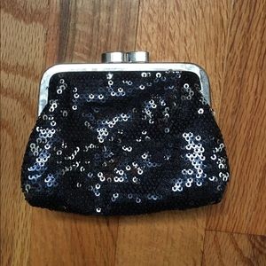 Victoria’s Secret black sequin evening purse